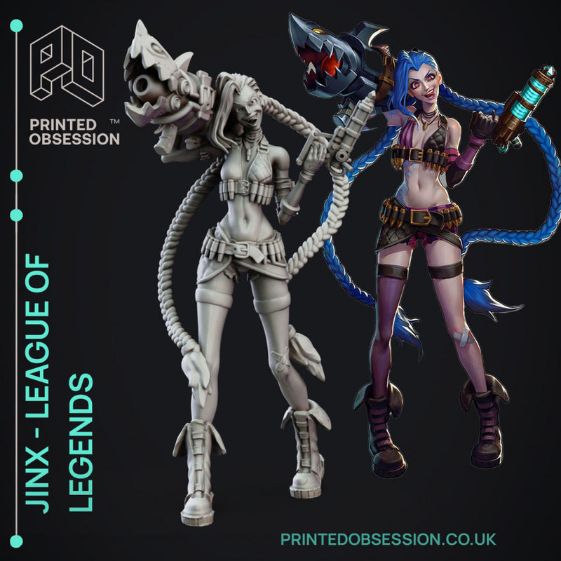 Jinx - League of Legends - Original Version - 25cm model - Fanart
