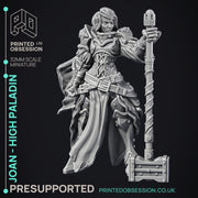 Joan - High Paladin - 2 Model - PRESUPPORTED - 32mm scale - Only-Games