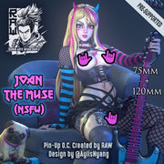 Joan The Muse (NSFW) - 75mm and 120mm Pin-Up - STL only - Only-Games