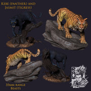 Kebe and Jasmit - Panther and Tiger - STL only - Only-Games