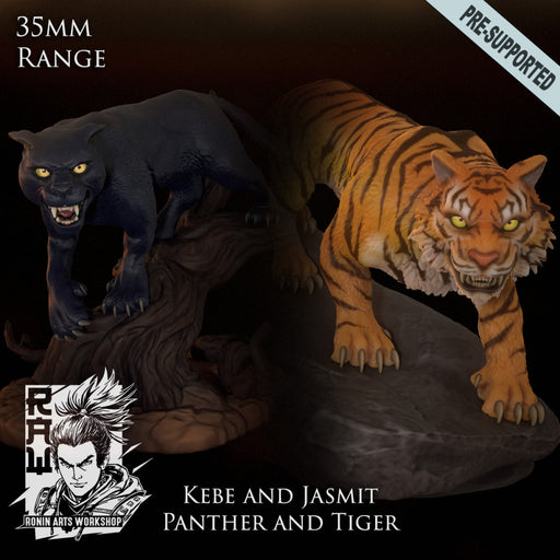 Kebe and Jasmit - Panther and Tiger - STL only - Only-Games
