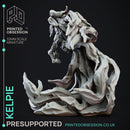 Kelpie - Undead Horse - Elemental Familar - PRESUPPORTED - 32mm scale