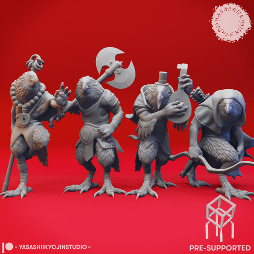 Kenku Mob - Tabletop Miniatures (Pre-Supported) - Only-Games
