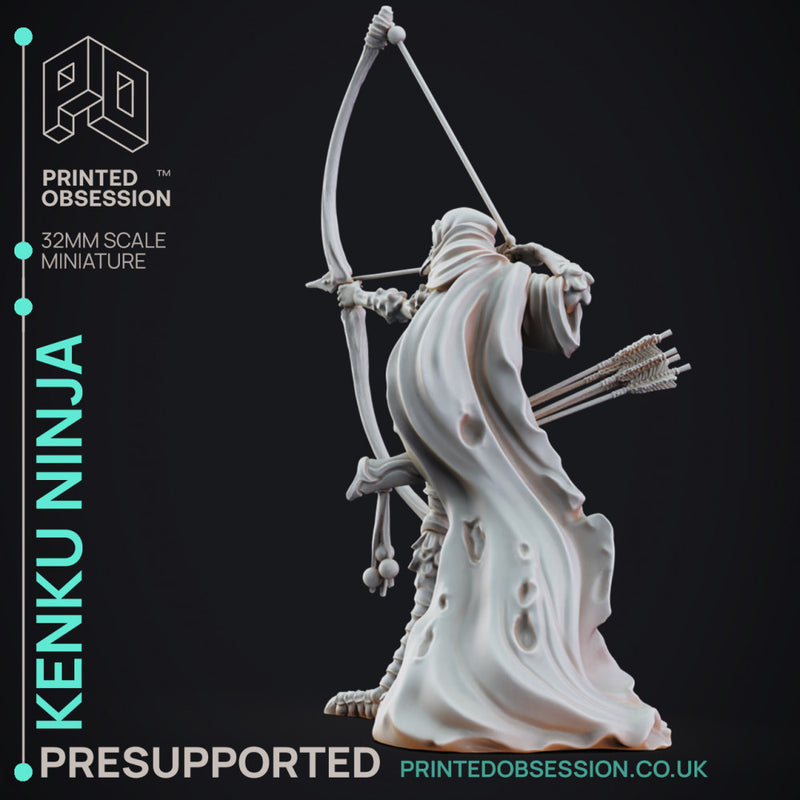 Kenku Ninja - Archer - PRESUPPORTED - 32mm scale - Illustrated & Stated