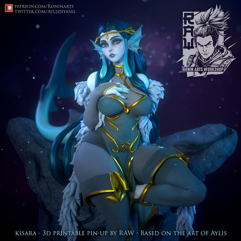 Kisara The Siren (NSFW) Pin-Up - STL only - Only-Games