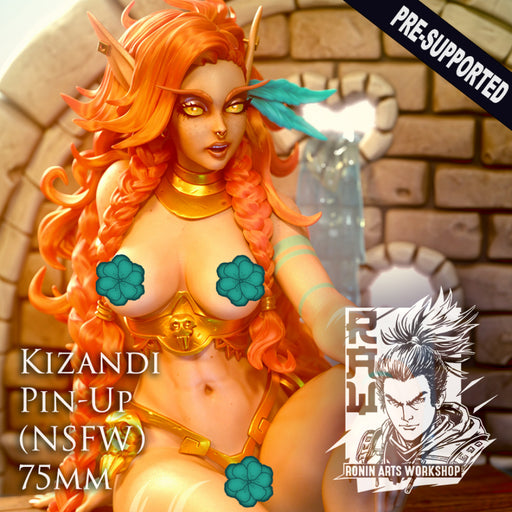 Kizandi Pin Up 75mm (NSFW Version) Pre-Supported - STL only - Only-Games