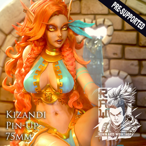 Kizandi Pin Up 75mm Pre-Supported - STL only - Only-Games