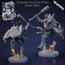 Korgor The Paladin - Idle and Action Pose - STL only - Only-Games