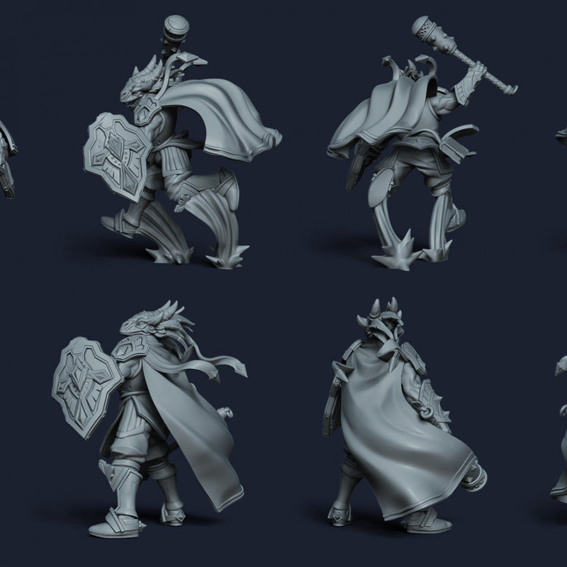 Korgor The Paladin - Idle and Action Pose - STL only - Only-Games