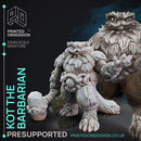 Tabaxi Barbarian - Tabaxi Caravan- PRESUPPORTED - 32mm scale