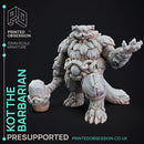 Tabaxi Barbarian - Tabaxi Caravan- PRESUPPORTED - 32mm scale