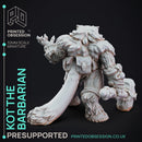 Tabaxi Barbarian - Tabaxi Caravan- PRESUPPORTED - 32mm scale