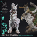 Tabaxi Trader & Pack Cats - Tabaxi Caravan - PRESUPPORTED - 4 models - 32mm Scale - Illustrated & Stats
