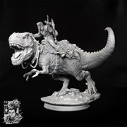 Kravos And Gorefang - Barbarian riging on T-Rex - STL only - Only-Games