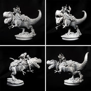 Kravos And Gorefang - Barbarian riging on T-Rex - STL only - Only-Games