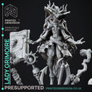 Lady Grimoire - Teifling Arch Mage - PRESUPPORTED -  32mm scale - Foundling