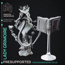 Lady Grimoire - Teifling Arch Mage - PRESUPPORTED -  32mm scale - Foundling