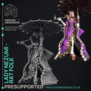 Lady Nezumi - Rat Folk Guild Leader -  PRESUPPORTED - Illustrated and Stats - 32mm scale