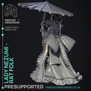 Lady Nezumi - Rat Folk Guild Leader -  PRESUPPORTED - Illustrated and Stats - 32mm scale