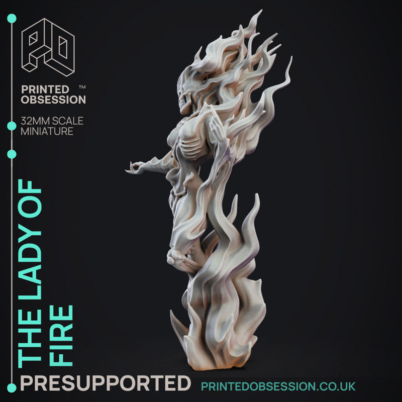 Lady of Fire - Circus of Horrors - PRESUPPORTED - 32mm Scale - Only-Games