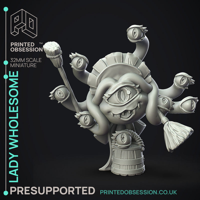 Lady wholesome - Eye Terror Maid -  PRESUPPORTED - Illustrated and Stats - 32mm scale