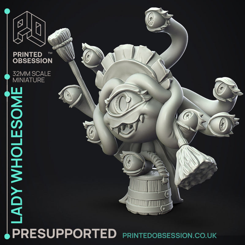 Lady wholesome - Eye Terror Maid -  PRESUPPORTED - Illustrated and Stats - 32mm scale