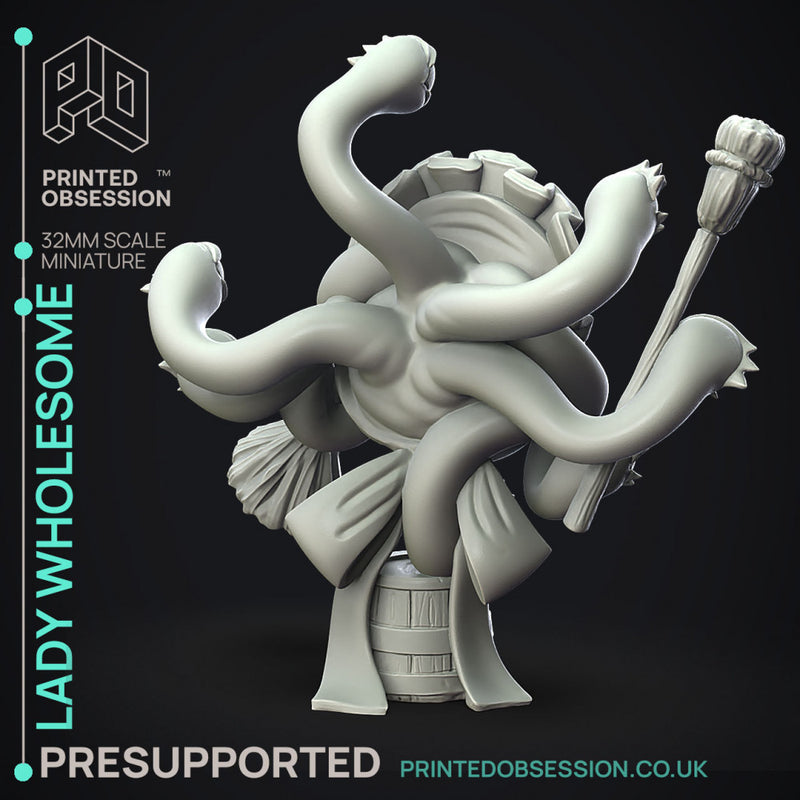 Lady wholesome - Eye Terror Maid -  PRESUPPORTED - Illustrated and Stats - 32mm scale