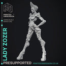 Lady Zozer - Undead Queen -  PRESUPPORTED - Illustrated and Stats - 32mm scale