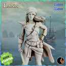 Pirate Adventurer  Fighter Lana - Pirate Fighter Adventurer - 75mm + 35mm Scale