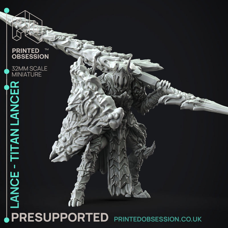 Lance - Gunlance and Lancer - Monster Hunting party -  PRESUPPORTED - Illustrated and Stats - 32mm scale