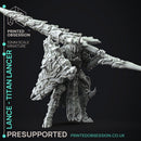 Lance - Gunlance and Lancer - Monster Hunting party -  PRESUPPORTED - Illustrated and Stats - 32mm scale
