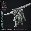 Lance - Gunlance and Lancer - Monster Hunting party -  PRESUPPORTED - Illustrated and Stats - 32mm scale