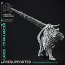 Lance - Gunlance and Lancer - Monster Hunting party -  PRESUPPORTED - Illustrated and Stats - 32mm scale