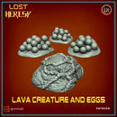 Lava Creature and Eggs - Only-Games