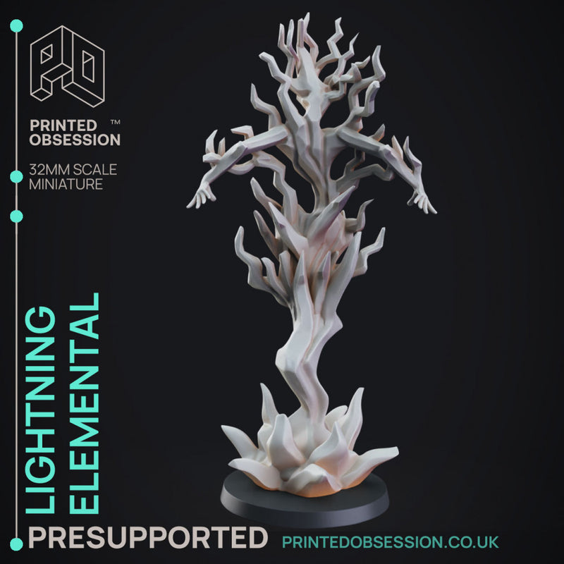 Lightning Elemental - Frankensteins Lab - PRESUPPORTED - 32mm Scale - Only-Games