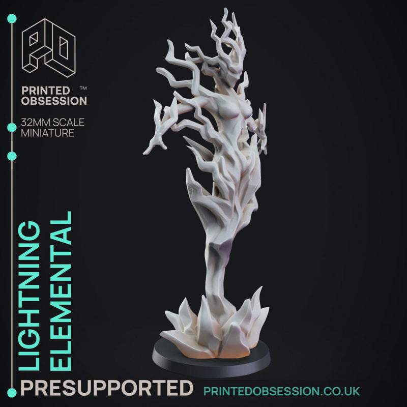 Lightning Elemental - Frankensteins Lab - PRESUPPORTED - 32mm Scale - Only-Games