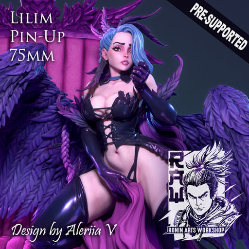 Lilim Pin Up - 75mm Pre-Supported - STL only - Only-Games