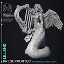 Lillend - Snake angel - Celestial bard - PRESUPPORTED - Heaven Hath no Fury - 32 mm