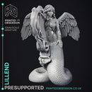 Lillend - Snake angel - Celestial bard - PRESUPPORTED - Heaven Hath no Fury - 32 mm