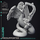 Lillend - Snake angel - Celestial bard - PRESUPPORTED - Heaven Hath no Fury - 32 mm