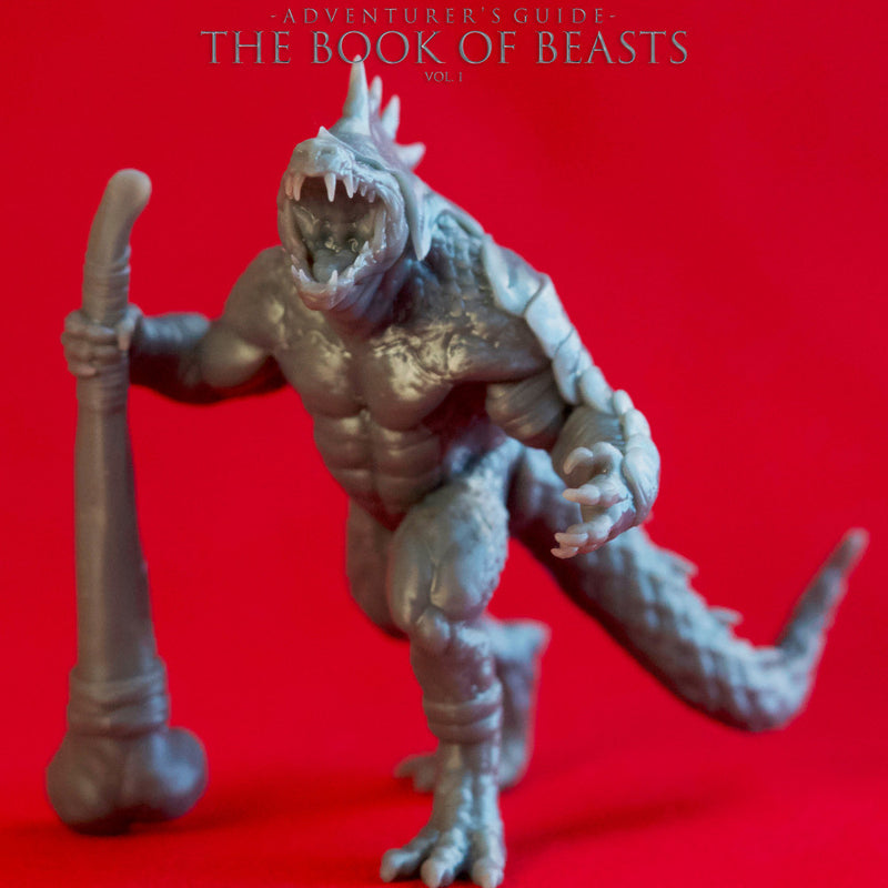Lizardfolk War Chief - Book of Beasts KS Sample - Tabletop Miniature (Pre-Supported)