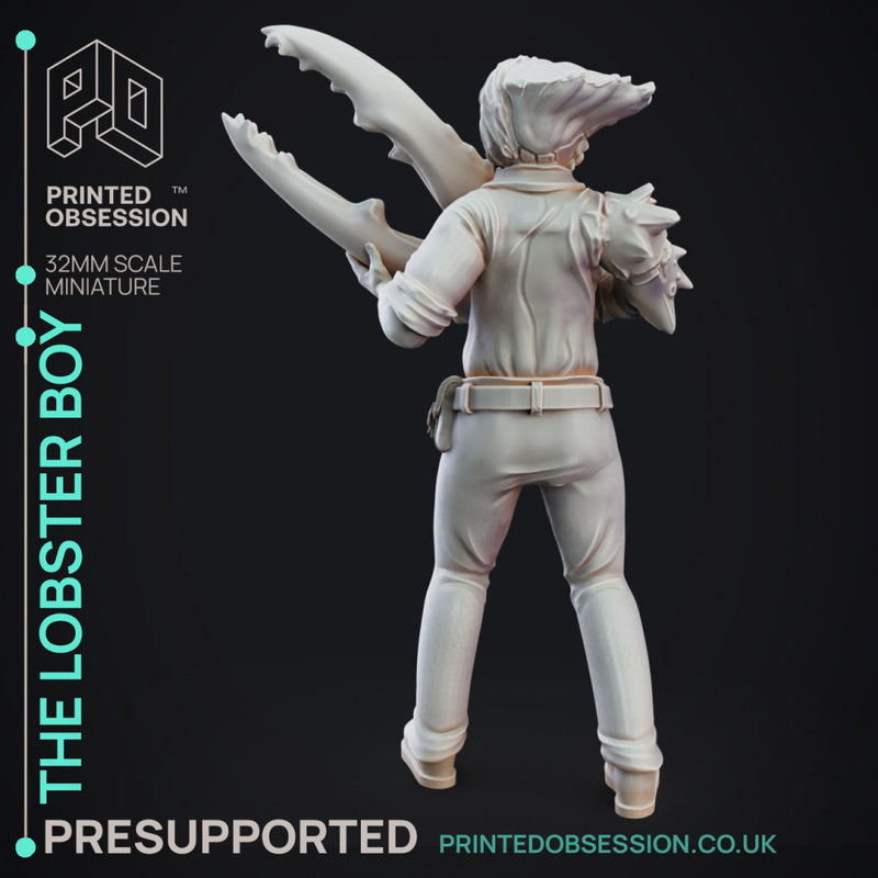 Lobster Boy - Circus of Horrors - PRESUPPORTED - 32mm Scale
