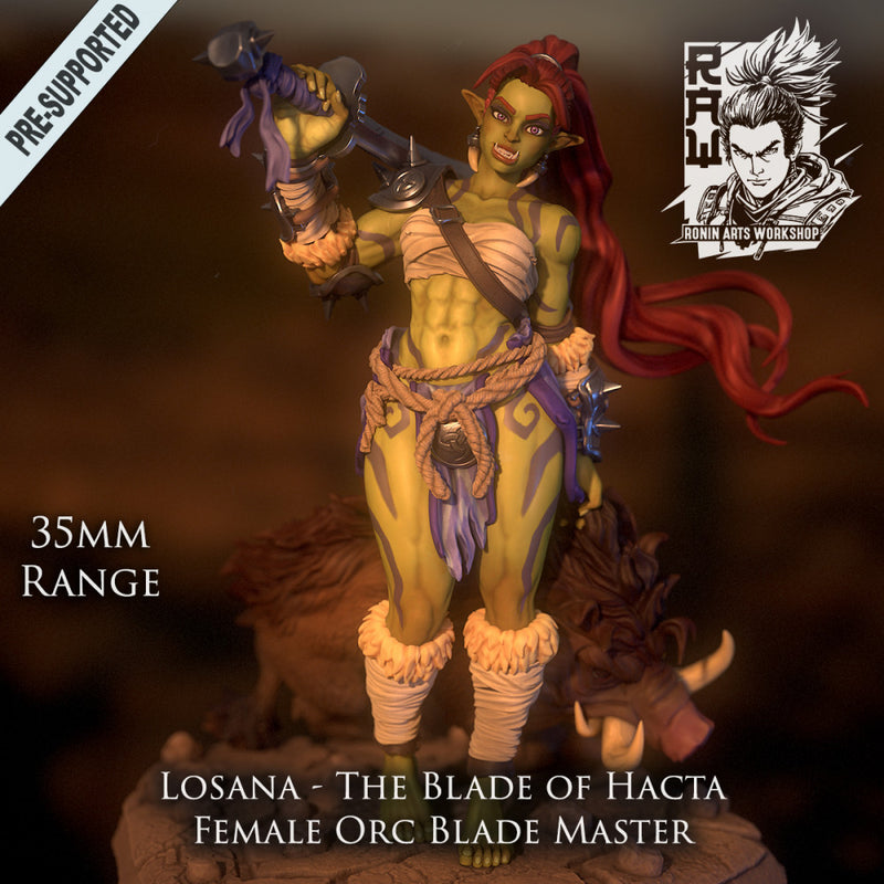 Losana - Female Orc Blademaster - STL only - Only-Games