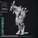 Lost Kobold - 2 Models - Were Folk -  PRESUPPORTED - Illustrated and Stats - 32mm scale
