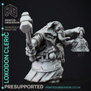 Loxodon Cleric - Large NPC - PRESUPPORTED - 32mm Scale