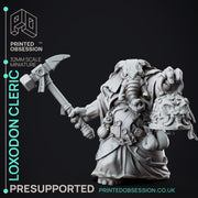 Loxodon Cleric - Large NPC - PRESUPPORTED - 32mm Scale - Only-Games