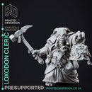 Loxodon Cleric - Large NPC - PRESUPPORTED - 32mm Scale