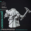 Loxodon Cleric - Large NPC - PRESUPPORTED - 32mm Scale