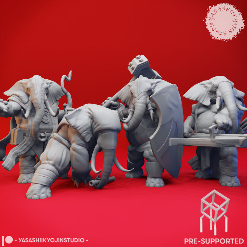 Loxodon Herd - Tabletop Miniatures (Pre-Supported)