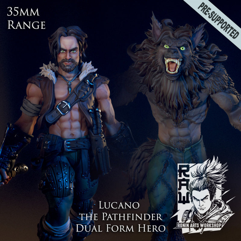 Lucano The Lycan Pathfinder - Dual Form Mini - STL only - Only-Games